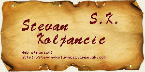 Stevan Koljančić vizit kartica